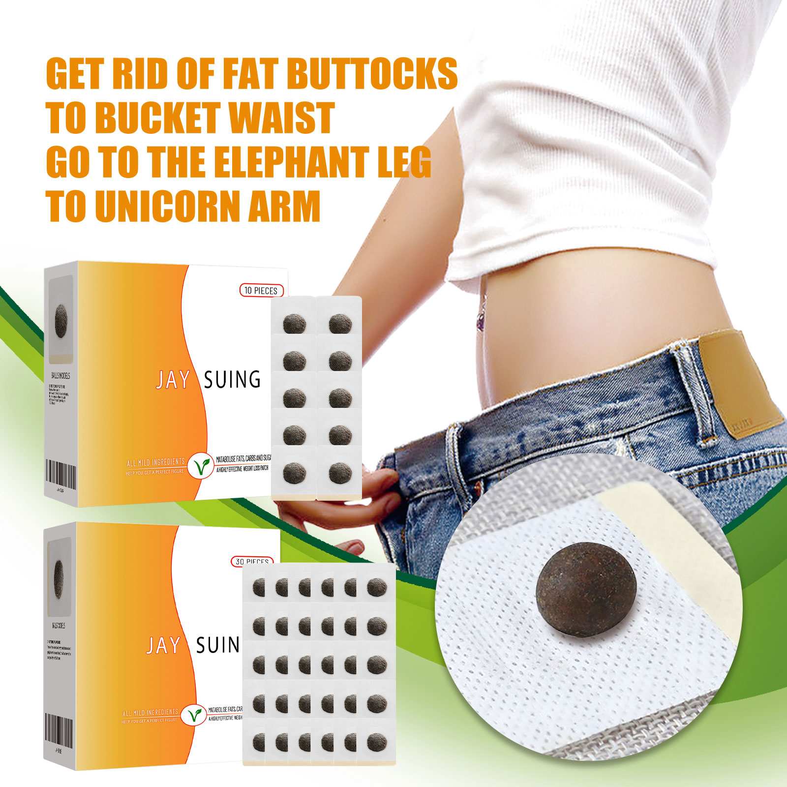 Herbal Weight - สมุนไพร Belly ปุ่ม Slimming Patch ธรรมชาติลดน้ําหนัก